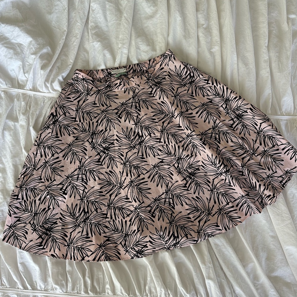 Scotch & Soda Black and Cream A-Line Skirt Knee-Length Casual